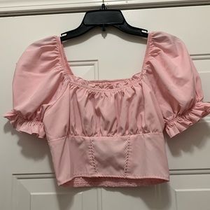 4/$10 Pink size small cropped top